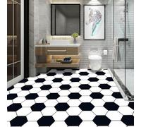 Niceminiwall Waterproof Floor Stickers for Bathroom and Kitchen, 60 cm Wide Self- Vinyl Decals, Plaid Design, Non-Slip Decorative Flooring Art(5)(60cm)