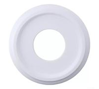 Niceminiwall Waterproof PU Ceiling Rose Decorative Medallion for Chandeliers Fans Lights 25cm Outer 10cm Inner Diameter 3cm Thick White