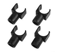 Niceminiwall Wheechair U-Shaped Rail Slider Set of 4, Long Lasting Plastic Seat Guide Tracks, 22x44x22mm, Black, Replacement Accessory for for Enhanced Stability and Smooth