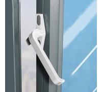 Niceminiwall White Aluminum Alloy Casement Handles with Lock Replacement Hardware for Double Glazed Doors, Child Safety Feature, For Easy Installation with 8
