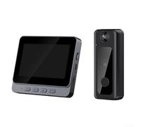 Niceminiwall Wireless Video Doorbell with 4.3 Inch IPS Screen, 170° Wide Angle HD Camera, Two-Way Visual Intercom, Point-to-Point Secure Connection, Long
