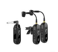 Niceminiwall Wireless Wind Instrument Microphone System Clip On Saxophone Trumpet Mic With Rechargeable Battery Long Range Transmission(1 to 2)