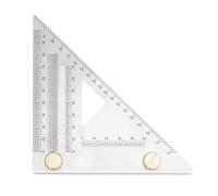 Niceminiwall Woodworking Scriber Triangle Ruler with Stainless Steel Construction, Etched Scale Marking Gauge for Carpenters and DIY Projects, Removable Backrest Design for
