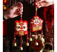 Niceminiwall Year of the Snake 2025 Chinese New Year Wind Chime Pendant for Home Decor, 31 x 11 cm Cloth Festival Ornament for Living Room Bedroom(3)