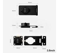 Niceminiwall Zinc Alloy Combination Lock Latch Bolt with Pry Lock Design for Room Doors, Refrigerator, Closet and Cabinet Security, Password Setting and (Black 3.5inch)