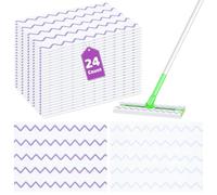 Nicemiya 24 Pack Microfiber Mop Pads Compatible with Swiffer Sweeper Mop, Reusable & Disposable Replacement Pads for Wet & Dry Use, Sweeper Refills for Multi-Surface Floor Cleaning