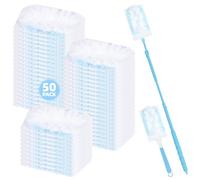 Nicemiya 52-Pack Duster Refills Compatible with Flash & Swiffer Dusters, Flash Dust Magnet Refills-Effectively Removes Dust, Dirt and Pet Hair for Home & Office Cleaning (50 Refills + 2 Handles, Blue)