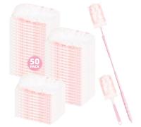Nicemiya 52-Pack Duster Refills Compatible with Flash & Swiffer Dusters, Flash Dust Magnet Refills-Effectively Removes Dust, Dirt and Pet Hair for Home & Office Cleaning (50 Refills + 2 Handles, Pink)