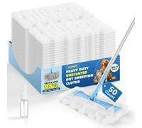 Nicemiya Dry Mop Refill Pads Compatible with Flash Speed Mop, 50 Count
