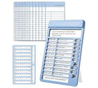 NiceNaiils 1 x Checklist Boards, Portable To Do List Checklist Board with 15 Blank Paper, Weekly Planner for Children, Removable Task List Board to Remember the Planner (Blue)