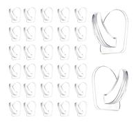 NiceNaiils 30 Pcs Transparent Adhesive Horn Hooks, Wall Mounted Coat Rack Without Holes for Kitchen, Bathroom and Home, Waterproof Hooks for Keys and Small Objects, Space Saving