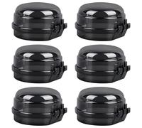 NiceNaiils 6 pieces child safety stove knobs, stove knob, child lock, universal size for cooker protection grille, the safety of children and toddlers, cooker protection children with glue (black)