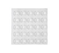 NiceNaiils Pack of 100 Non-Slip Pads Glass Plate Protective Buffer Spacer Transparent 13 x 5 mm Rubber Glass Table Top Gripper Silicone Dots, Rubber Pads to Control the Movement of the Glass Table Top