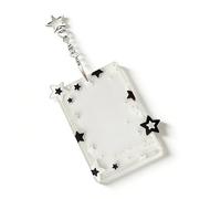 NiceNaiils Photocard Holder Kpop, Star ID Cover Transparent with Pendant for 8.8 x 6.2 cm Cards, Acrylic Card Holder for ID Cards & Photo Cards, Cute Kawaii Protective Bag for Backpack, School