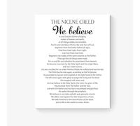Nicene Creed | Ancient Beliefs Typography | Scripture Artwork | Christian Bible Verse | New Testament | Christianity | Religious | Inspirational Faith | Home Decor | Unframed Art Print (8x10)