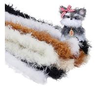 NICENEEDED 10 PCS 0.6 x 39.37 Inch Extra Thick Jumbo Fur Material Pipe Cleaners, Fuzzy Pipe Cleaners Craft Supplies Fluffy Pipe Cleaners Kit, Chenille Stems Cleaner for DIY