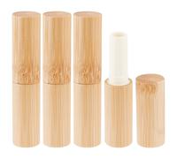 NICENEEDED 10 PCS Empty Lipstick Tubes, 4 g Bamboo Lip Balm Containers Refillable Chapstick Tube Mold Lipstick Tube Holder, Deodorant Case Holder for Women Makeup DIY Lip Gloss