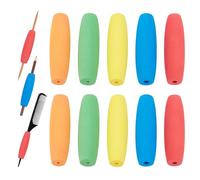 NICENEEDED 10 PCS Foam Grip Tubing, Adaptive Utensils Grip Tubing, Cutlery Padding Grip Built up Handle for Elderly