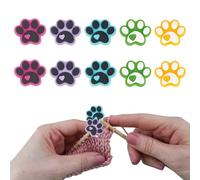 NICENEEDED 10 Pcs Knitting Needle Stoppers, Dog Paw Knitting Needle Point Protectors, Knitting Needle Caps Knitting Tools Stitch Stoppers for Beginners Knitting Supplies Accessories