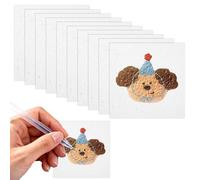 NICENEEDED 10 Sheets Magic Foam Texture Paper, 4 x 4 Inch Square Foam Texture Blank Painting Paper, Coloring Puffy Texture Paper for Handmade Craft Supplies