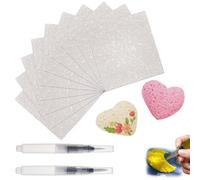 NICENEEDED 10 Sheets Magic Foam Texture Paper 4" x 4", Square Foam Texture Blank Painting, Coloring Puffy Texture Paper for Handmade Craft Supplies