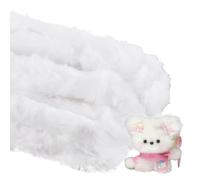 NICENEEDED 10Pcs 0.79 x 39.37 Inch Extra Thick Jumbo Fur Material Pipe Cleaners, Fuzzy Pipe Cleaners White Fluffy Pipe Cleaner, Chenille Stems Cleaner Craft Supplies for Decorative