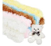 NICENEEDED 10Pcs Fur Material Pipe Cleaners 0.79 x 39.37 Inch, Extra Thick Jumbo Fuzzy Pipe Cleaners Multicolor Fluffy Pipe Cleaner, Chenille Stems Cleaner Craft Supplies for DIY