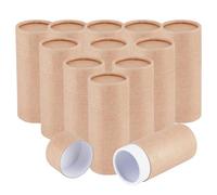 NICENEEDED 12 PCS 50ML Kraft Paper Tubes with Lid, Cardboard Boxes Empty Kraft Paper Jar Round Containers, Essential Oil Bottle Packaging Box Round Kraft Paper Containers for Tea Coffee
