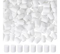 NICENEEDED 1200 PCS Fake White Marshmallow Bulk, Mini Simulation Marshmallow Decorations Realistic Artificial Cotton Candy Model, False Kawaii Flatback Charm for DIY Crafts Making Gifts