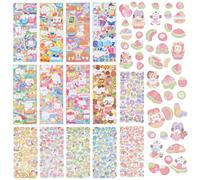 NICENEEDED 14 Sheets Animal Themed Laser Stickers, Self Adhesive Photocard Sticker with Rabbit Puppy, Kpop Deco sticker for Journaling Arts Crafts Scrapbook Toploaders