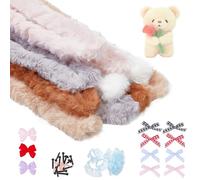 NICENEEDED 16 Pcs Extra Thick Pipe Cleaners Craft Supplies Kit, Jumbo Fur Pipe Cleaner Fluffy Pipe Cleaners Kit, Chenille Stems Cleaner for DIY Art Decorative Projects