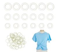 NICENEEDED 18 PCS Invisible Cinch Clip with 60 Bands for Women Clothing, Adjustable Clothes Corner Knotted Round Circle Clip, Changing The Shape and Style of Your Clothes for Shirts Dresses Scarves