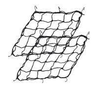 NICENEEDED 2 Pack 15" x 15" Motorcycle Cargo Net Stretches to 30" x 30", Cargo Nets for Motorcycle Luggage Bike Basket, Luggage Rack Snowmobile Cargo