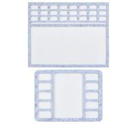 NICENEEDED 2 Pack Large Rectangle Felt Beading Mat, Beads Boards Pads, Felt Bead Design Board with Centimeter Alphabetic Scale Beads Tray Pad for Art Crafts Jewelry Making, Gray