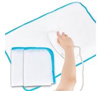 NICENEEDED 2 PCS Heat Resistant Ironing Mesh Cloth, Pressing Cloth for Ironing Scorch Mesh, Reusable Protective Insulation Pad Protector for Household Clothes Protection