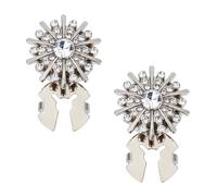 NICENEEDED 2 PCS Rhinestone Button Covers, Sliver Crystal Detachable Clip on Button Covers, Decorative Formal Cufflink Buttons for for Women Sewing DIY Craft Decor