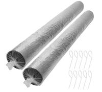 NICENEEDED 2 PCS Rug Storage Bags with 10 PCS Zip Ties, 25 x 118 Inch Large Clear Plastic Carpet Storage Bag, 3.94 mil Heavy Duty Organizer for Indoor Outdoor Carpet Moving Packing and Protecting