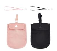 NICENEEDED 2 PCS Travel Bra Wallet for Women, Hidden Undercover Travel Bra Wallet Washable Bra Wallet, Secret Stash Pocket for Credit Cards with Adjustable Elastic Strap