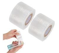 NICENEEDED 2 Roll Mini Stretch Wrap for Bottles, Plastic Heavy Duty Stretch Film Clear Stretch Packing Wrap, Shrink Wrap Roll Packing Supplies for Bottles Cans Tin Lip Gloss
