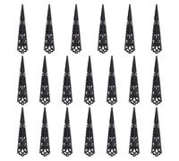 NICENEEDED 20 PCS Finger Nail Tip Claw Rings, Ancient Queen Costume Fingertip Claw Metal Finger Knuckle Claw for Women, Finger Knuckle Protectors for Halloween Cosplay Drama Dance Show