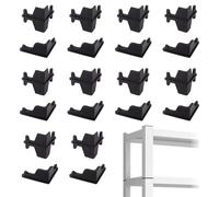 NICENEEDED 20 Pcs Post Inserts Connectors, Universal Post Corner Connectors & Post Caps for Most Shelving Units, Sturdy Support - Black, Includes 10 Post Corner Connectors and 10 Post Caps