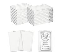 NICENEEDED 20 Pcs Silver Bar Holder, Clear Silver Bars Case, Acrylic Silver Bullion Holders Bar Storage Organizing Container and Silver Bar Box for 1 oz Silver Bar