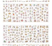 NICENEEDED 20 Sheets Korean Deco Stickers, Kpop Photocard Stickers Decorative Sticker, Cute Cat Sticker for Scrapbooking Photocards Binder Art Crafts