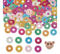 NICENEEDED 200 PCS Safety Eyes Washers, 8 Color Craft Eyes Backs Stuffed Crochet Washers, Eyes Nose Gaskets Kawaii Eyes Washers for Amigurumi Teddy Bear Craft Puppet Plush Animal