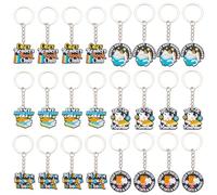 NICENEEDED 24 PCS Book Club Keychain Book Lovers Gift, Bookish Party Favors Themed Keychain, Reading Acrylic Keyring for Readers Librarian Bookworm