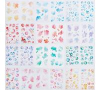 NICENEEDED 24 Sheets Watercolor Bubble Deco Stickers, Self Adhesive Kpop Photocard Stickers, Cute Bubble Craft Sticker for Scrapbook Album Art DIY Cards