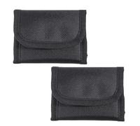 NICENEEDED 2PCS Belt Glove Pouch, Oxford Cloth Latex Disposable Glove Holder Keeper, Black Gloves Pockets for Polica Firefighter
