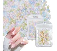 NICENEEDED 300PCS 3D Nail Charms Flower, Nail Art Charms Blossom Beads Pearl Nail Gems, Petal Acrylic Crystals Nail Supplies for Women Nails Nail Accessories