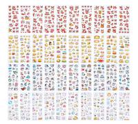 NICENEEDED 40 Sheets Korean Photocard Stickers, DIY Colorful Kpop Stickers with Cute Fox White Rabbit Penguin Design, Self Adhesive Deco Sticker for Photocards Binder Album Craft Cards Scrapbook