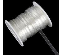 NICENEEDED 44 Yards Clear Elastic Strap, Stretchy Bikini Bra Transparent Strap, Clear Invisible Bra Shoulder Strap for Lingerie Dance Bra Swimwear Cloth Sewing Project